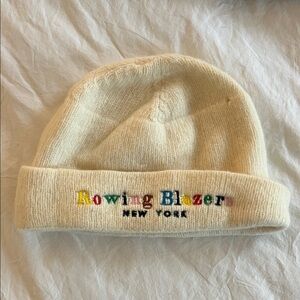 Rowing Blazers Embroidered Cream Beanie